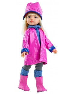 Кукла Paola Reina Amigas - Маника, с розов дъждобран, 32 cm