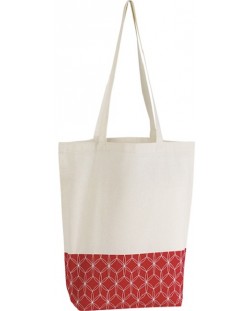 Пазарска чанта Giftpack - 38 x 42 cm, червено и бяло