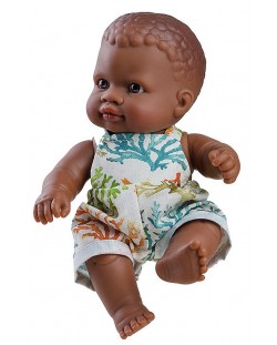 Кукла-бебе Paola Reina Los Peques - Олмо, с бял гащеризон, 21 cm
