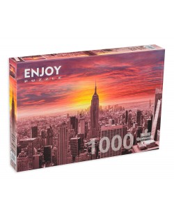 Пъзел Enjoy от 1000 части - Залез над Ню Йорк