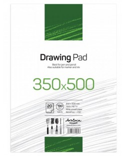 Пад за рисуване Drasca Drawing Pad - 20 листа, 35 х 50 cm