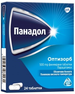 Панадол Оптизорб, 500 mg, 24 таблетки, GSK