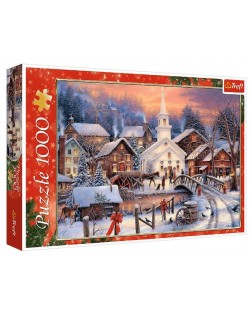 Пъзел Trefl от 1000 части - Бяла Коледа
