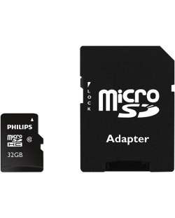 Памет Philips - Micro SDHC, 32GB, Class10, 80MB/s