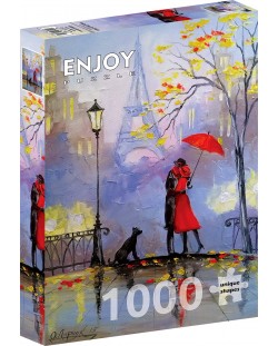 Пъзел Enjoy от 1000 части - Дъждовен ден в Париж