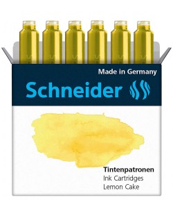 Патрончета за писалка Schneider - Лимон, 6 броя