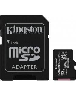 Памет Kingston - micSDXC, Canvas Select, Plus 100R,  64GB