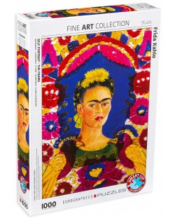 Пъзел Eurographics от 1000 части - Фрида Кало, портрет с птици