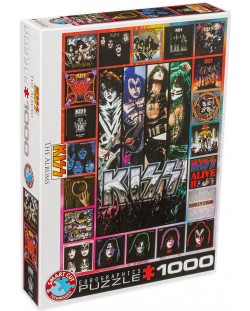 Пъзел Eurographics от 1000 части - Kiss, обложки на албуми