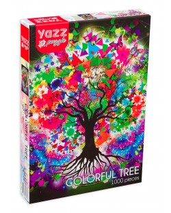 Пъзел Yazz Puzzle от 1000 части - Многоцветно дърво