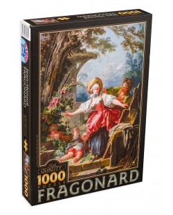 Пъзел D-Toys от 1000 части – Игра на сляпа баба, Жан-Оноре Фрагонар