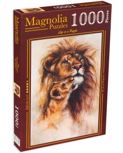 Пъзел Magnolia от 1000 части - Лъв и лъвче