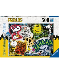 Пъзел Ravensburger от  500 части - Peanuts: графити