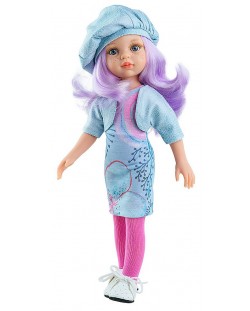 Комплект дрехи за кукла Paola Reina - Светлосиня рокля и късо сако, 32 cm