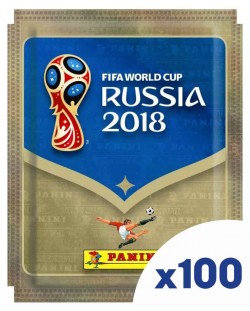 Стикери Panini FIFA World Cup Russia 2018 - комплект със 100 пакета / 500 бр. стикери