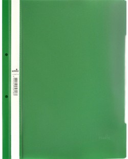 Папка с машинка и перфорация Umix - Premium, A4, зелена