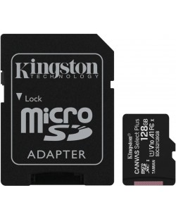 Карта памет Kingston - Canvas Select Plus, 128GB, microSD + адаптер
