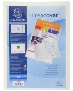 Папка за оферти и презентации Exacompta - Kreacover, PP, A4, бяла