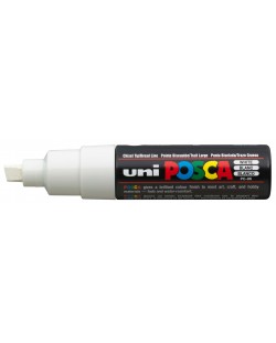 Перманентен маркер Uniball Posca на водна основа – Бял, 8.0 mm
