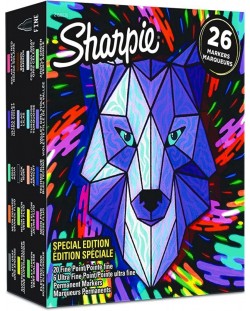 Перманентни маркери Sharpie - Wolf, 26 броя