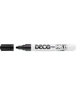 Перманентен маркер Ico Deco - объл връх, черен
