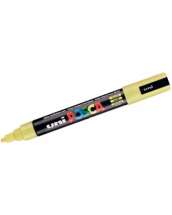 Перманентен маркер с объл връх UNI POSCA - PC-5M, 2.5 mm, жълт