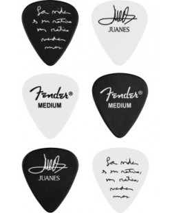 Перца за китара Fender - Juanes 351, 6 броя, черни/бели