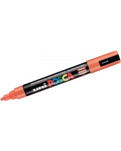 Перманентен маркер с объл връх Uni Posca - PC-5M, 2.5 mm, оранжев