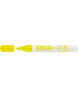Перманентен маркер Ico Deco - объл връх, жълт