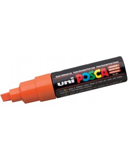 Перманентен маркер със скосен връх Uni Posca - PC-8K, 8 mm, оранжев