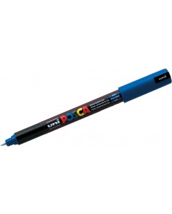 Перманентен, ултра фин маркер Uni Posca - PC-1MR, 0.7 mm, син