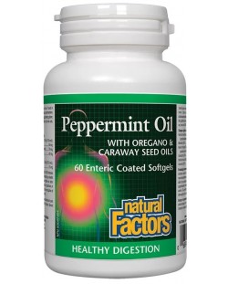 Peppermint Oil, 60 капсули, Natural Factors