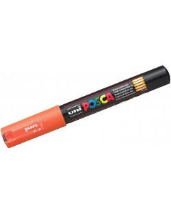 Перманентен маркер с объл връх Uni Posca - PC-1M, 1.0 mm, оранжев