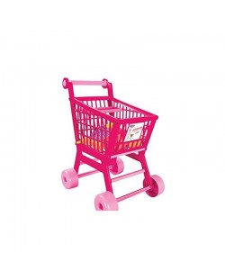 Детска играчка Pilsan - Количка за пазаруване, розова