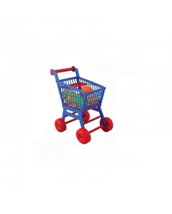 Детска играчка Pilsan - Количка за пазаруване, синя