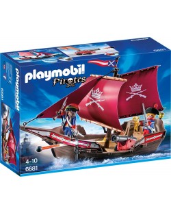 Комплект фигурки Playmobil - Войнишка патрулна лодка с оръдие