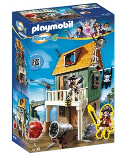 Конструктор Playmobil Super 4 - Камуфлажна пиратска крепост