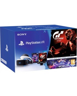Sony PlayStation VR + PlayStation Camera и VR Worlds + Gran Turismo Sport Bundle