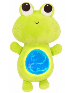 Плюшена играчка Battat - Музикална светеща жабка
