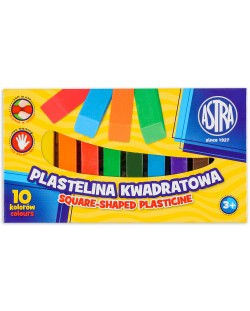 Квадратен пластилин Astra - 10 цвята