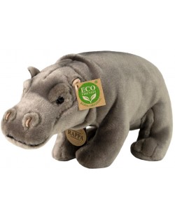 Плюшена играчка Rappa Еко приятели - Хипопотам, стоящ, 30 cm