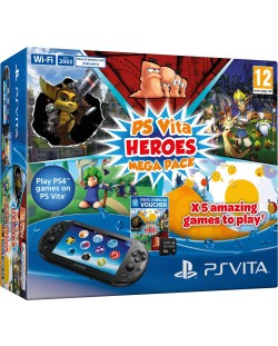 PlayStation Vita Heros Mega Pack - (8GB карта памет + 5 игри)