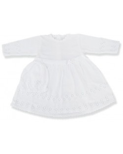 Плетен комплект за момиче EKO - Бял, 74 cm