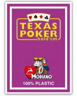 Пластични покер карти Texas Poker - лилав гръб