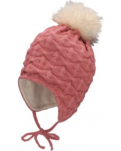 Плетена детска шапка Sterntaler - С естествена вълна, 43 см, 5-6 м