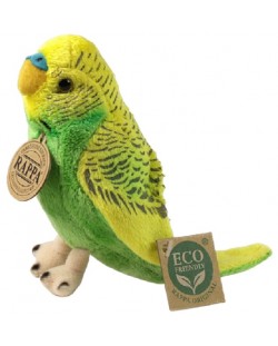 Плюшена играчка Rappa Еко приятели - Вълнист папагал, зелен, 12 сm