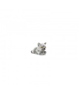 Плюшена играчка Keel Toys - Британска сива късокосместа котка, 30 cm
