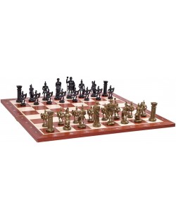 Пластмасови фигури за шах Sunrise - Roman, golden/black