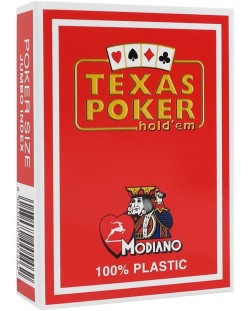 Пластични покер карти Texas Poker - червен гръб
