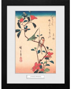 Плакат с рамка GB eye Art: Hiroshige - Japanese White-eye and Timouse